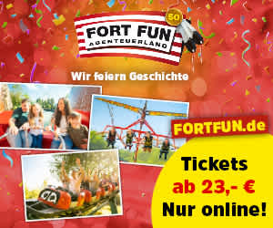 FORT FUN Jubiläum, Freizeitpark FORT FUN Abenteuerland - Tickets ab 23€