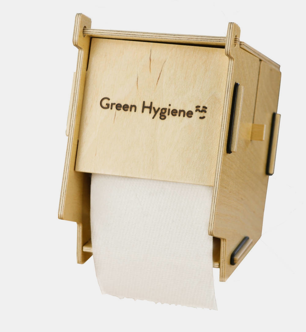 Klohaus – Toilettenpapierhalter aus Birkenholz