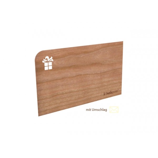 Geschenkkarte aus Holz